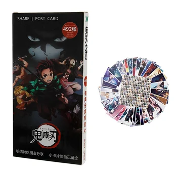 

180 Pcs/Set Demon Slayer Kimetsu No Yaiba Anime Large Postcard Greeting Card Message Card Gift Stationery