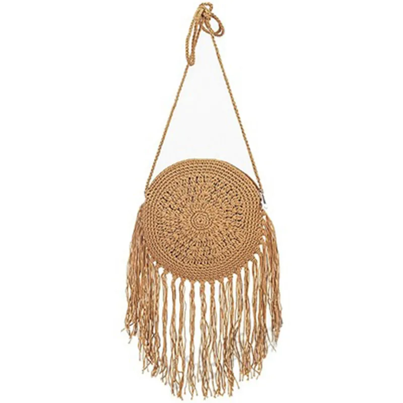 Crossbody Bag Women 2022 Cross Body Shoulder Bag Round Circular Straw Woven Basket Purses And Handbag Boho Beach Summer Package