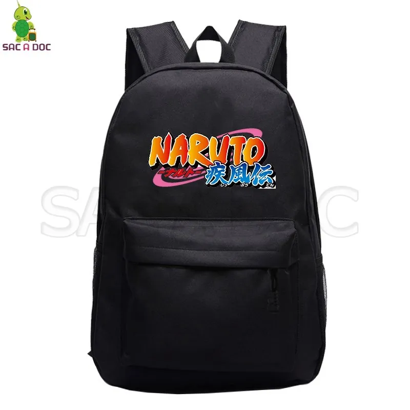 Рюкзак Наруто-аниме, черный рюкзак аниме-рюкзаки для мальчиков и девочек, школьная сумка для путешествий, рюкзак для ноутбука - Цвет: 801-ff-11-7-7
