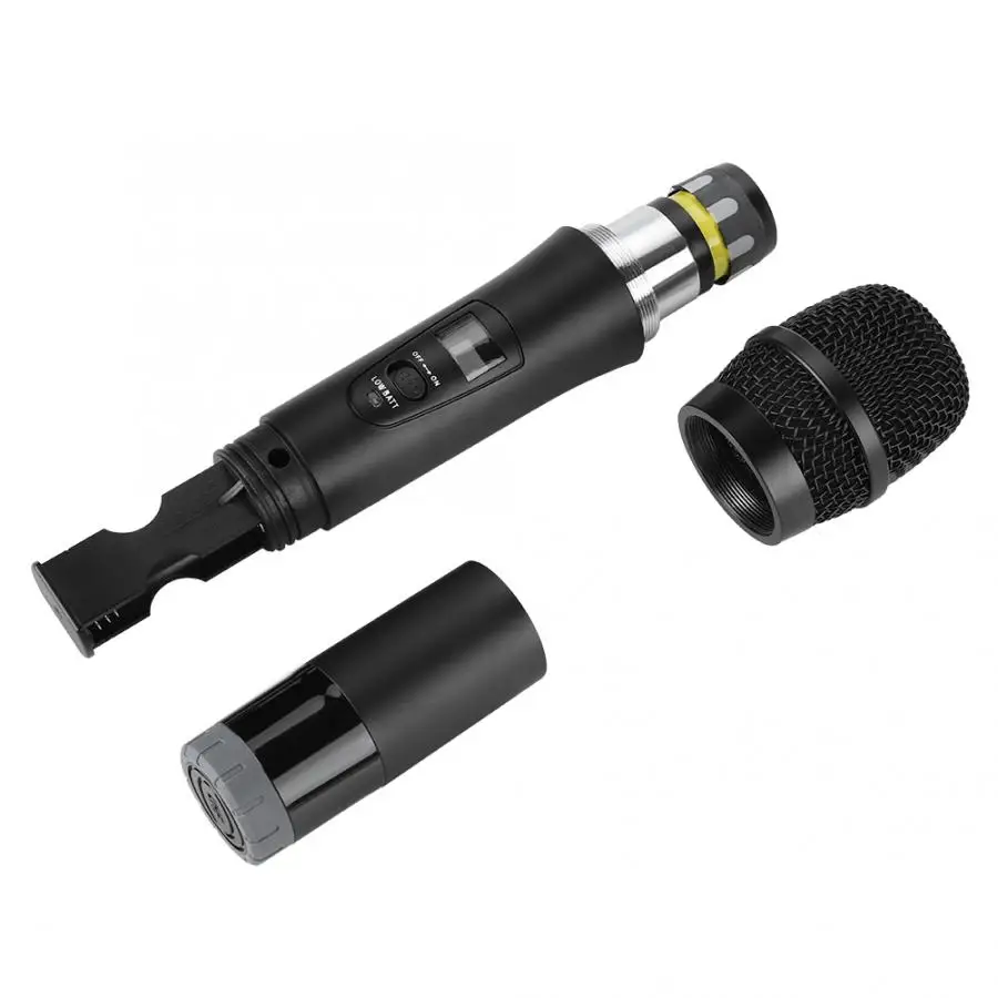Беспроводной микрофон на расстоянии 1-2 Универсальный VHF Беспроводной ручной микрофон с приемником для караоке/Бизнес совещание