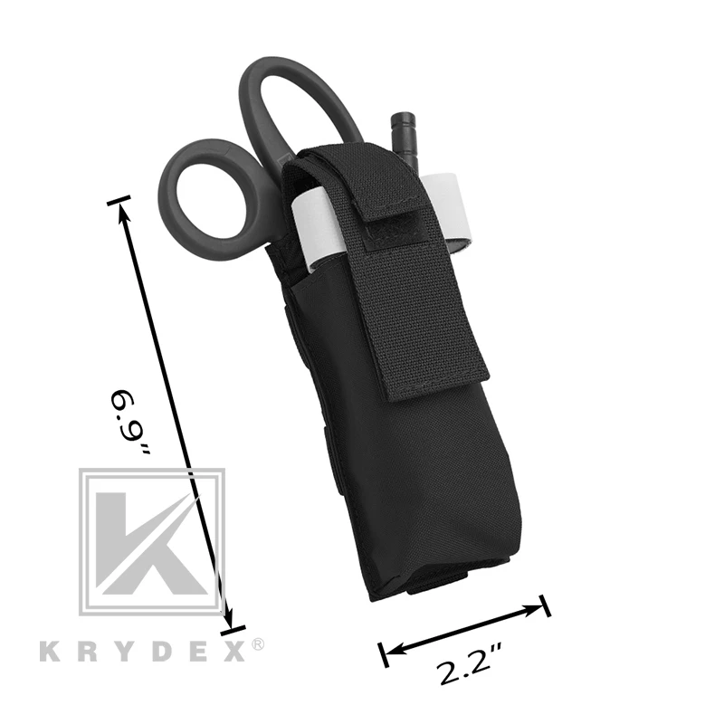KRYDEX 3 в 1 Жгут& EMT ножницы комплект для охоты на открытом воздухе тактическая Первая помощь медицинская травма 7,2" ножничный жгут MOLLE сумка
