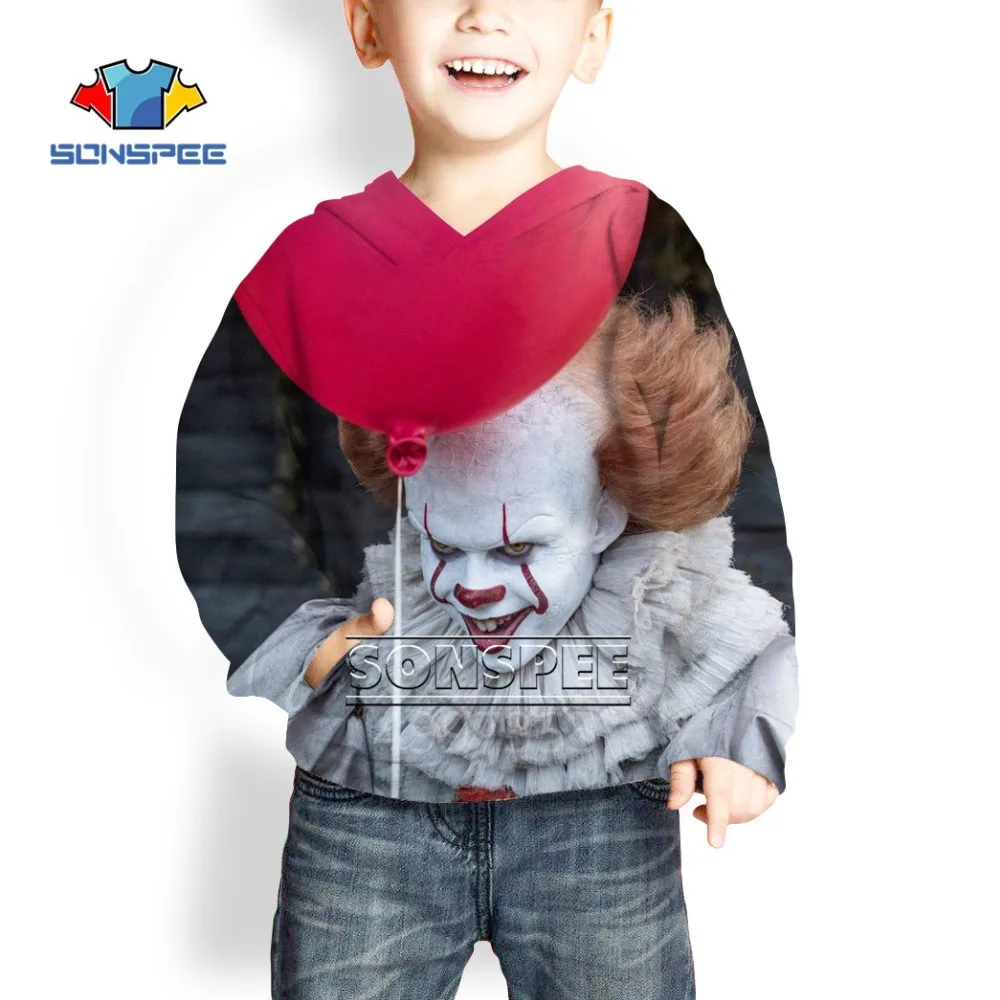 SONSPEE Stephen King's It balloon Harajuku/футболка с 3d принтом для мальчиков и девочек-подростков/толстовка/толстовки/шорты Детская одежда X215