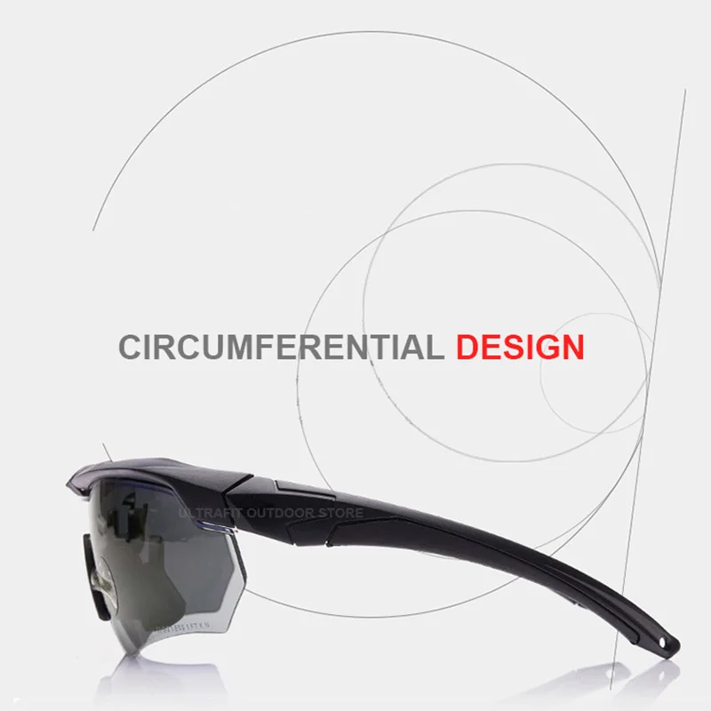 Specialized Military Shooting Glasses 3 Lens/set Polarized Airsoft Tactical Goggles Explosion Proof Paintball War Game Eyewear