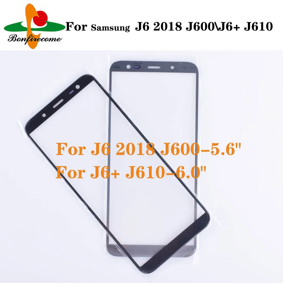 

10Pcs\lot For Samsung Galaxy J6 2018 J600 J600F J6 Plus J6+J610 Front Outer Glass Lens Touch Screen Lens Replacement