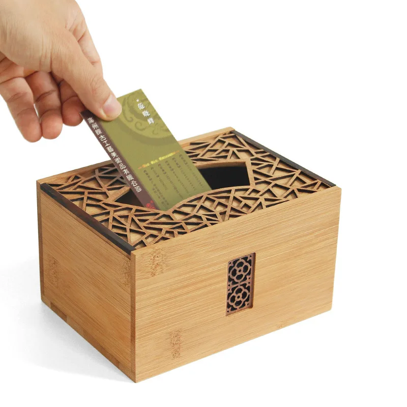 

Please Give Card Case Business Exhibition Creative Top Grade Customizable Desktop with Cap Chinese-style Large-Volume Desktop St