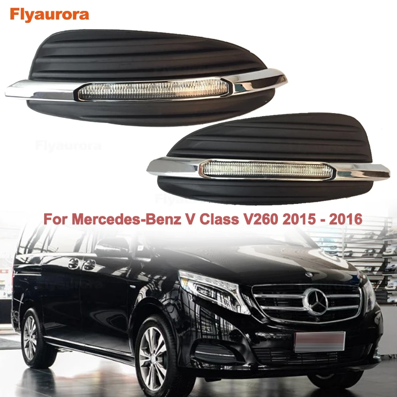 Для Mercedes Benz W203 W210 EClass W211 E200 E260 W204 W463 G500 G55 GL450 X164 Автомобильный светодиодный Габаритные огни DRL Противотуманные светильник Fit