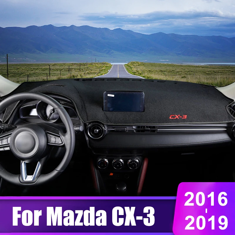 

For MAZDA CX-3 CX3 CX 3 2015 2016 2017 2018 2019 Car Dashboard Cover Mats Avoid Light Pad Instrument Platform Desk Carpets