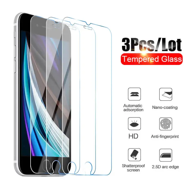 Protector de pantalla de vidrio templado para iphone, Protector de pantalla de vidrio templado para iphone 6, 6 s Plus, s6, 6 s Plus, 6 s Plus, 6 s Plus, 3 unidades