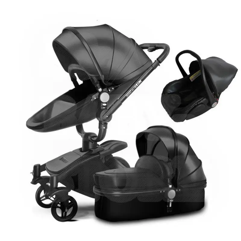 Aulon black 3pcs Детская коляска в виде машины аксессуары bebek arabasi yoya Plus poussette kinderwgen carrinho коляска passeggino active gear Китай - Цвет: Aulon black 3pcs