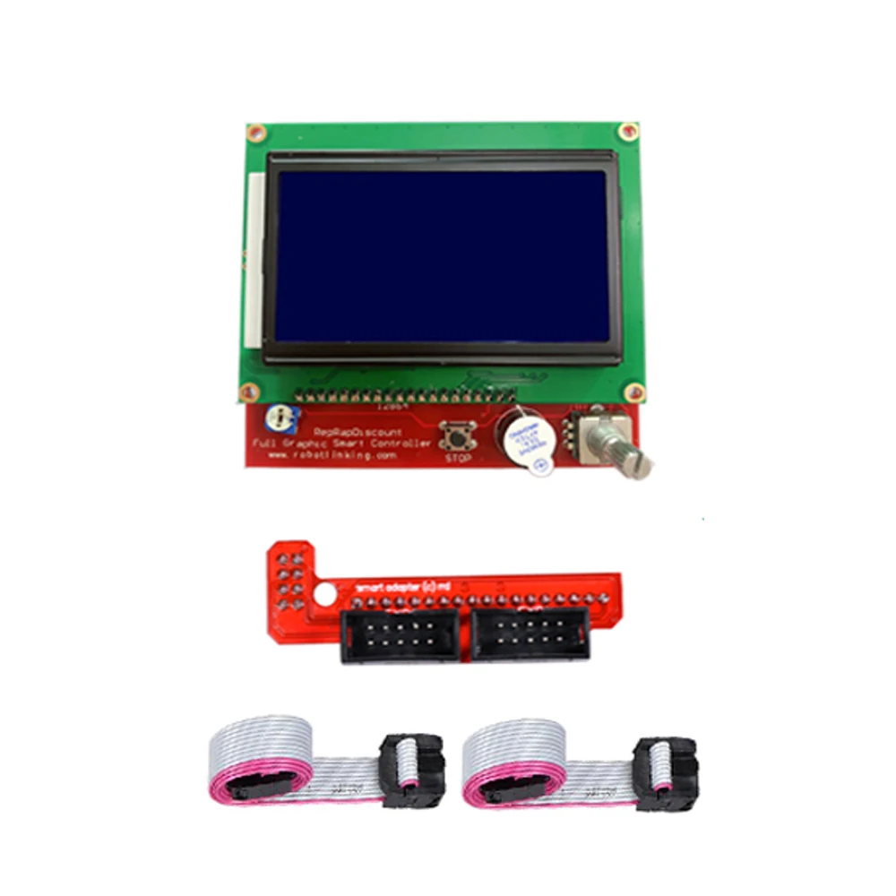 Reprap Ramps 1,4 комплект с Mega 2560 r3+ Heatbed MK2B+ 12864 lcd контроллер+ 5 шт A4988+ 6 шт механический переключатель для 3d принтера