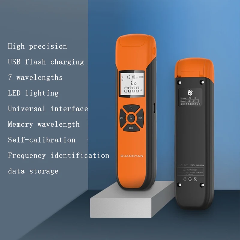 Optical Power Meter G10 New High Precision Rechargeable Battery Fiber Optic Power Meter With Flash Light OPM