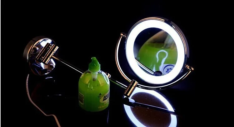 Vidric Led зеркало для ванной комнаты 360, выдвижное настенное светодиодное косметическое зеркало для ванной, двустороннее светодиодное зеркало, аксессуары для ванной комнаты