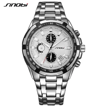 

New Luxury Fashion Business Men Watch Stainless Steel Strap Multi-function Waterproof Quartz Fashion Men Watch Relogio Masculino
