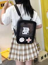  Cute Clear Kawaii Ita Bag 22x27cm Game Console Style Cartoon School Student Shoulder Bags Bunny Girls Lolita CosPlay Backpack 