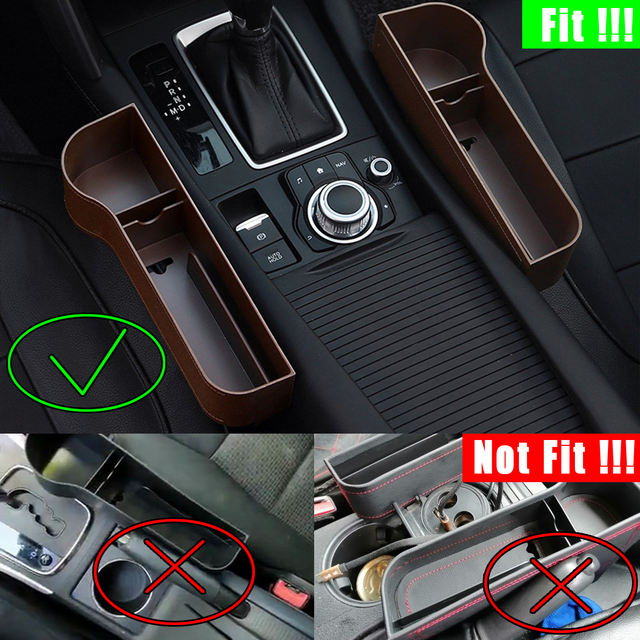Left / Right Universal Pair Passenger Driver Car Seat Storage Space Pocket Organizer Box