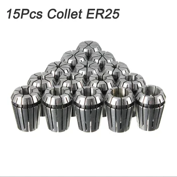

Professional 15Pcs ER25 Collet Tool Precision Spring Collet Set 2-16mm CNC Collet Chuck For Milling Lathe Drilling Accessories