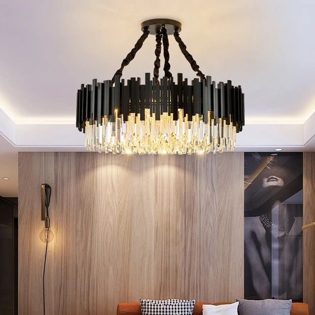 Modern Crystal Black Chandelier 1