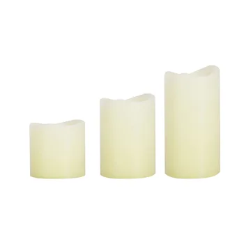 

3 Pieces LED Candles Multi Color Changing Melted Edges Candles with Remote Control for Wedding Festival Home Decor White