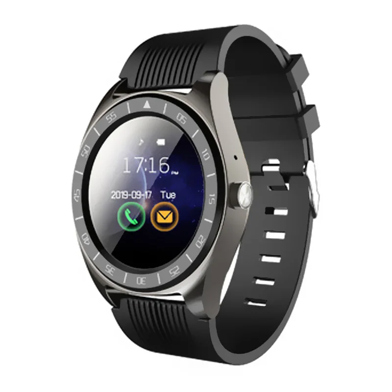 

Men Bluetooth Smart Watch Band With Camera Facebook Whatsapp Twitter Sync SMS Smartwatch Support SIM TF Card For IOS Android