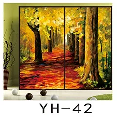 yh-42 Горячая, крышка на окно, Индивидуальный размер, статическая, без клея, ручная роспись, масляные картинки, декоративная пленка, водостойкая, ПВХ, Тонирующая пленка, 50 см x 100 см - Цвет: yh-42