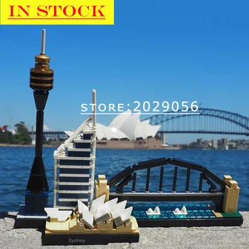 

In Stock 10676 Architecture Sydney 361Pcs Building Blocks Bricks Toys Compatible with 21032 Toy For Children
