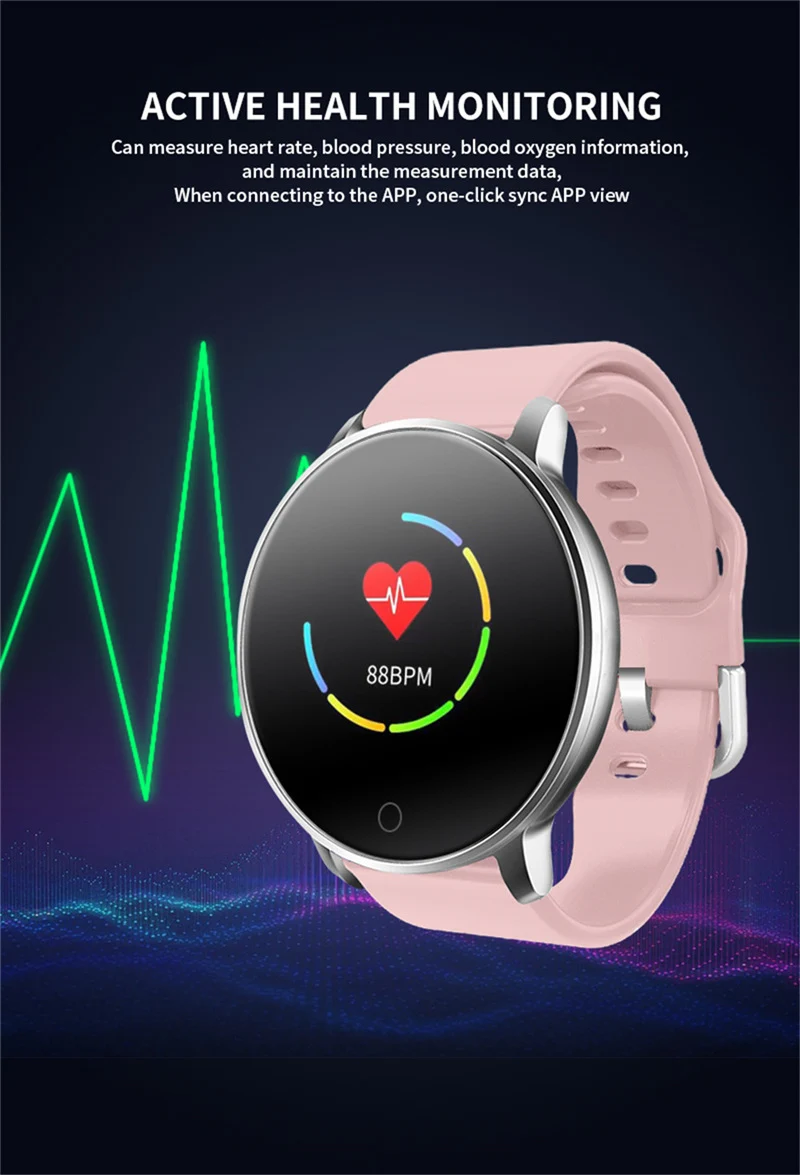 Hi01, цветной экран, водонепроницаемые Смарт-часы, Bluetooth, браслет, пульсометр, кровяное давление, часы, фитнес-трекер, умные часы