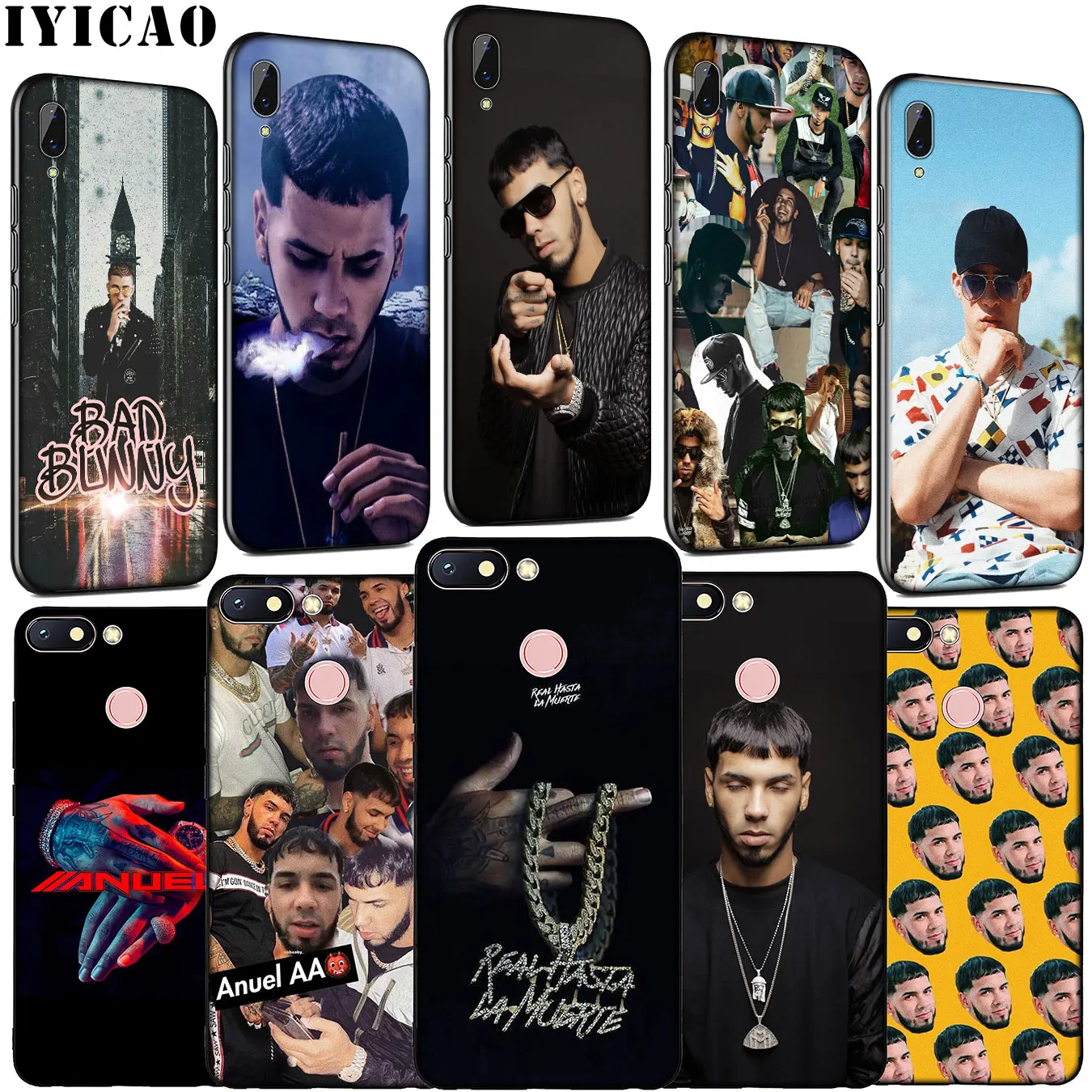 Мягкий силиконовый чехол Anuel AA Bad Bunny для Xiaomi Redmi Note 8 8T 8A 7 7A 6 6A 5 5A K30 K20 Pro GO S2 |
