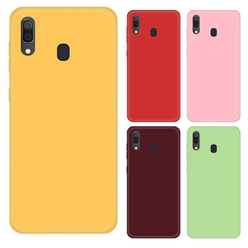 Силиконовый чехол ярких цветов для samsung Galaxy A30 A50 A70 мягкий матовый защитный из ТПУ