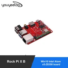 Rock pi x modelo b win10 intel atom x5-Z8350 placa única computador sbc