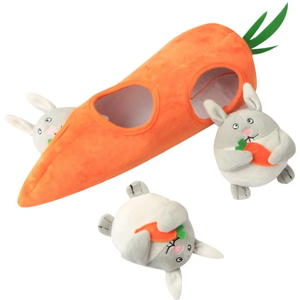 Плюшевый мультфильм животных морковь дом набор игрушка со звуком для домашних животных игрушки для детей