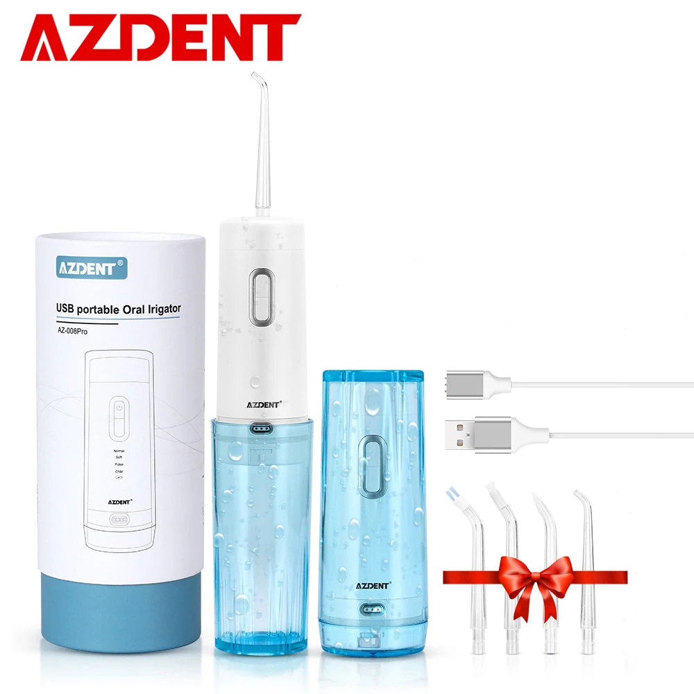 Goedkoop Azdent Nieuwe Monddouche Draagbare Water Tanden Bleken Usb Oplaadbare Water Jet Bleken 210 Ml 5 Tips Waterdichte Tanden Schoner
