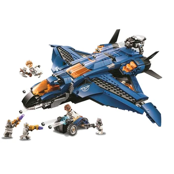 

Avengers Endgame Avengers Spider Man Stark Jet and Dron Attack Hydro-man Ultimate Quinjet lepinblock Building Blocks Bricks Toys