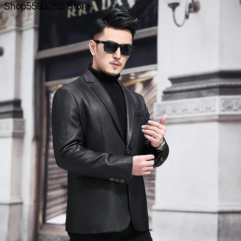 

Genuine Leather Suit Male Sheep Leather Slim Fit Leather Suit Haining Genuine Leather Leather Coat Business Leisure Autumn