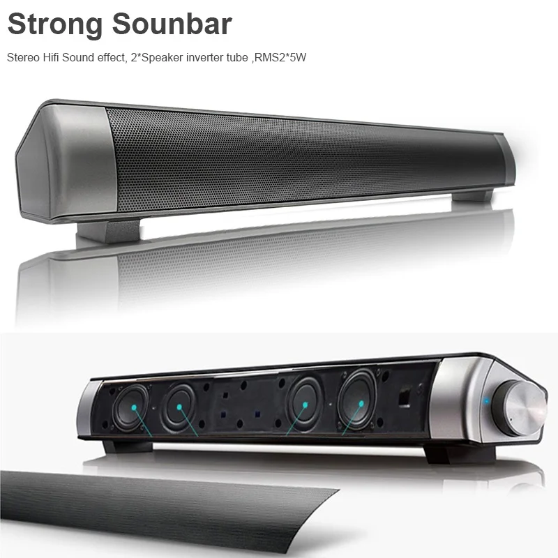 Домашний кинотеатр 10 Вт bluetooth Саундбар ТВ AUX bluetooth Динамики Soundbar двойной динамик s объемный звуковой эффект сабвуферный динамик