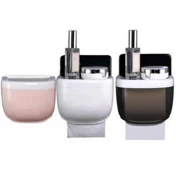 

Punch-free Creative Waterproof Wall Mount Toilet Roll Paper Holder Thick Durable 23GB