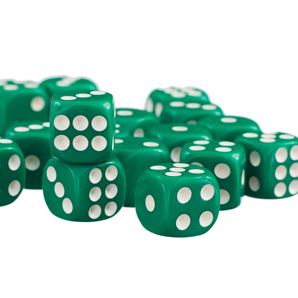 100 шт. непрозрачные шестисторонние D6 Spot Dice игры для D& D рro MTG настольные игры