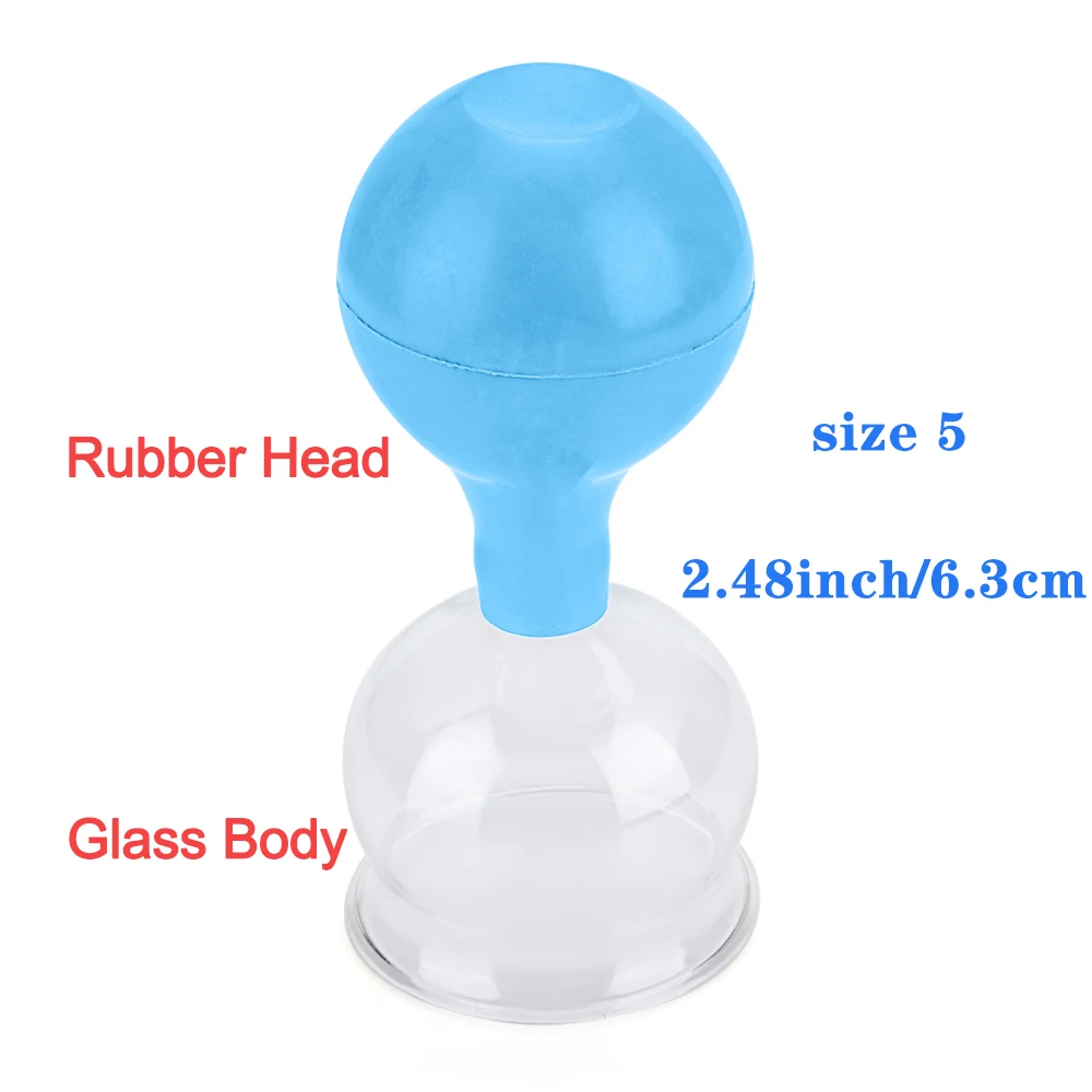 blue size 5 Розовые вакуумные банки для вакуумного массажа, китайский всасывающий семейный массаж тела, помощник для лечения ревматизма, облегчение боли, забота о здоровье - Цвет: blue size 5