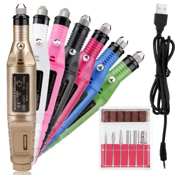 

1 Set Electric Nail Drill Machine Manicure Machine Lathe Manicure And Pedicure Electric File Pen Professional Nail Polishing Set