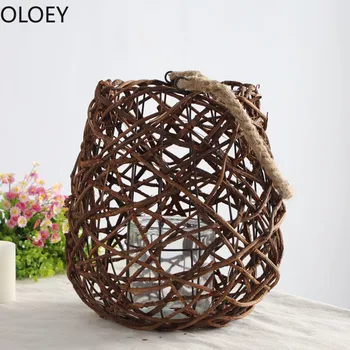 

Vintage Creative Candle Holders Wood Wind Lamp Candlestick Candle Lantern Ornament Wedding Centerpieces Candle Holder Wood Glass