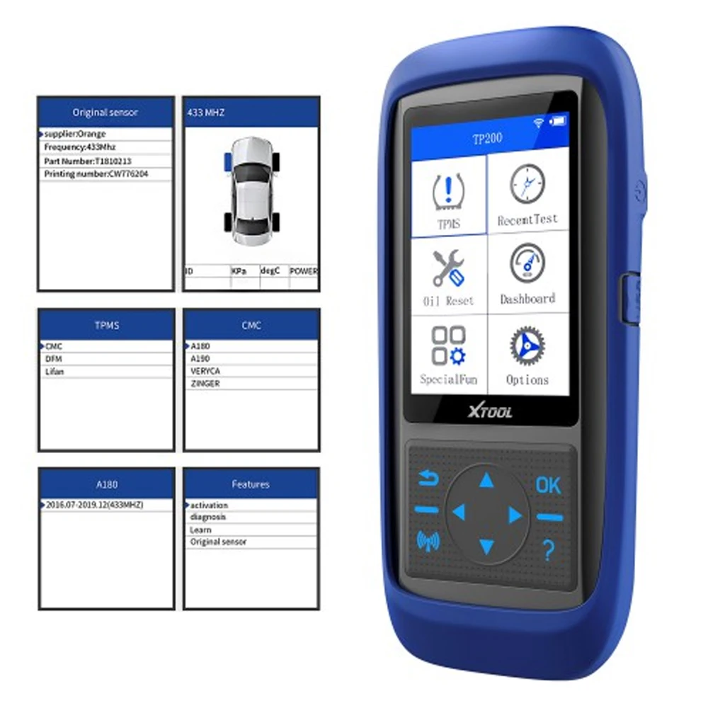 Система контроля давления в шинах XTOOL TP150 OBD2 TPMS диагностический сканер программа