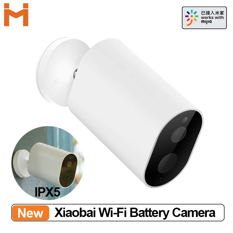 Xiaobai умная камера 1080P со слотом для sd карты и аккумулятором Wi Fi AI человекоидная