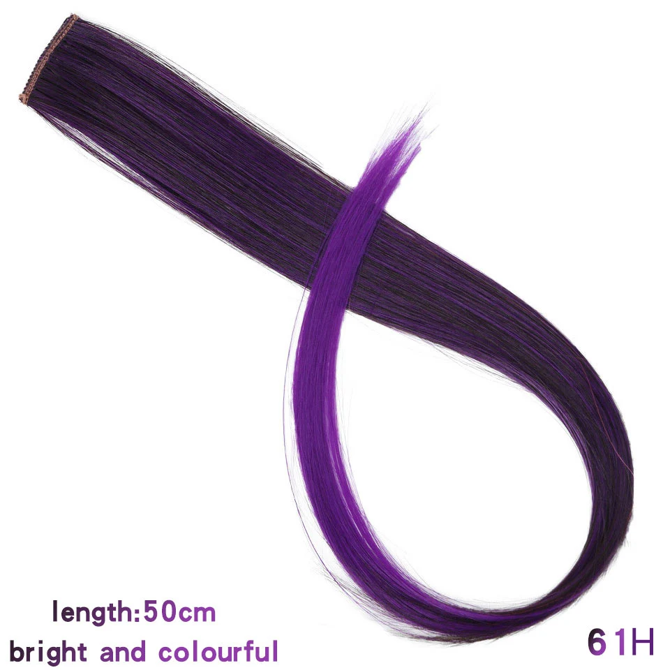 LVHAN аксессуары для волос повязки, резинки для волос для женщин синтетические длинные прямые синтетические волосы цвет волос - Цвет: CFP-61