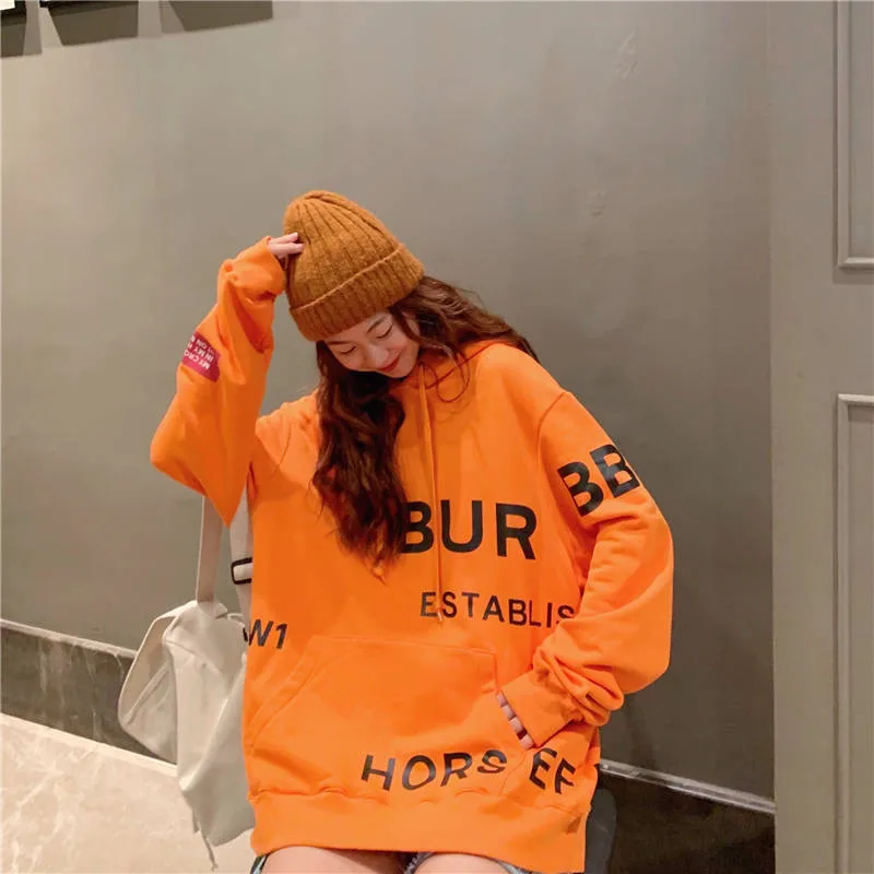 3 Fashion Long Sleeve Print Loose Womens Cool Autumn High Street Streetwear Girls Students Cool Jumpers Casual Tops Hoodie Gift - Color: 3