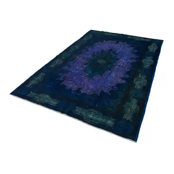 

182x275 Cm Blue Handmade Over Dyed Rug-6x9 Ft