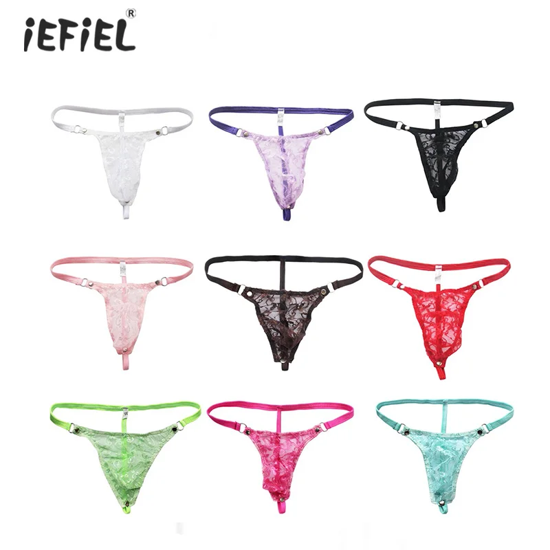 

Gay Mens Underwear Mesh Lace Mens Thongs and G-strings Sissy Panties Tanga Lingerie Gay Underwear Thongs Pouch Lace Underwear
