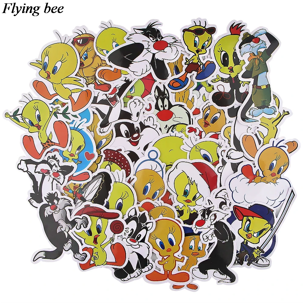 Flyingbee 39 шт. милый кот и утка водонепроницаемые наклейки для сделай сам