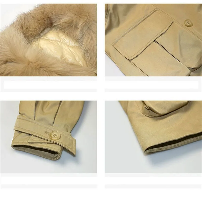 Temperament Big Fur Collar Tooling Parker Cotton Clothing Women Tide Autumn And Winter 2023 New Loose Mid-Length Coat M289