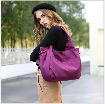 

Jinqiaoer Women's Canvas Bag Simple and Versatile Environment-friendly Casual Handbag Large Capacity Canvas Shoulder Satchel