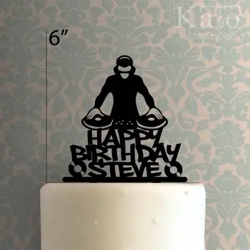 

Custom DJ Happy Birthday Cake Topper