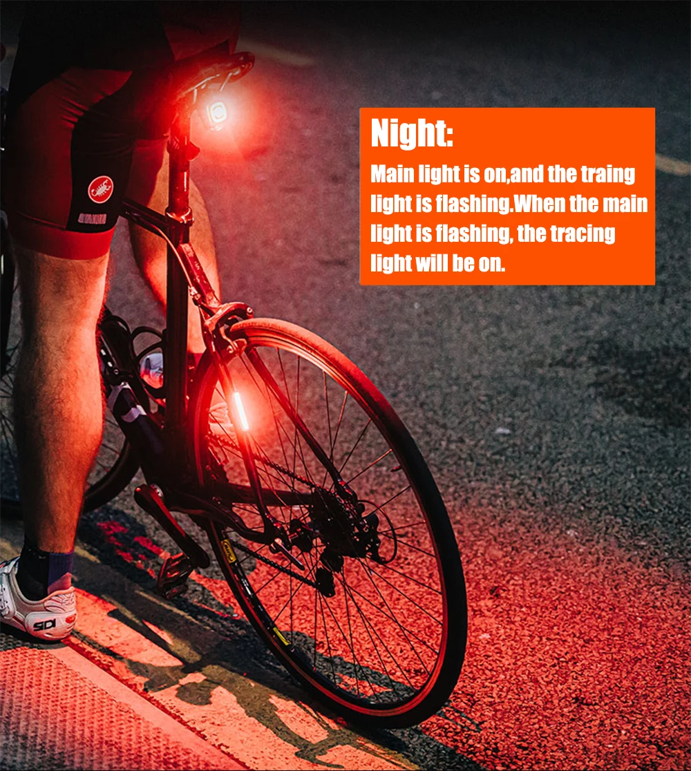 Magicshine Bicycle Smart Auto Brake Sensing Light SEEMEE 200 RN120 Waterproof LED Charging Bike Rear Light Cycling Taillight
